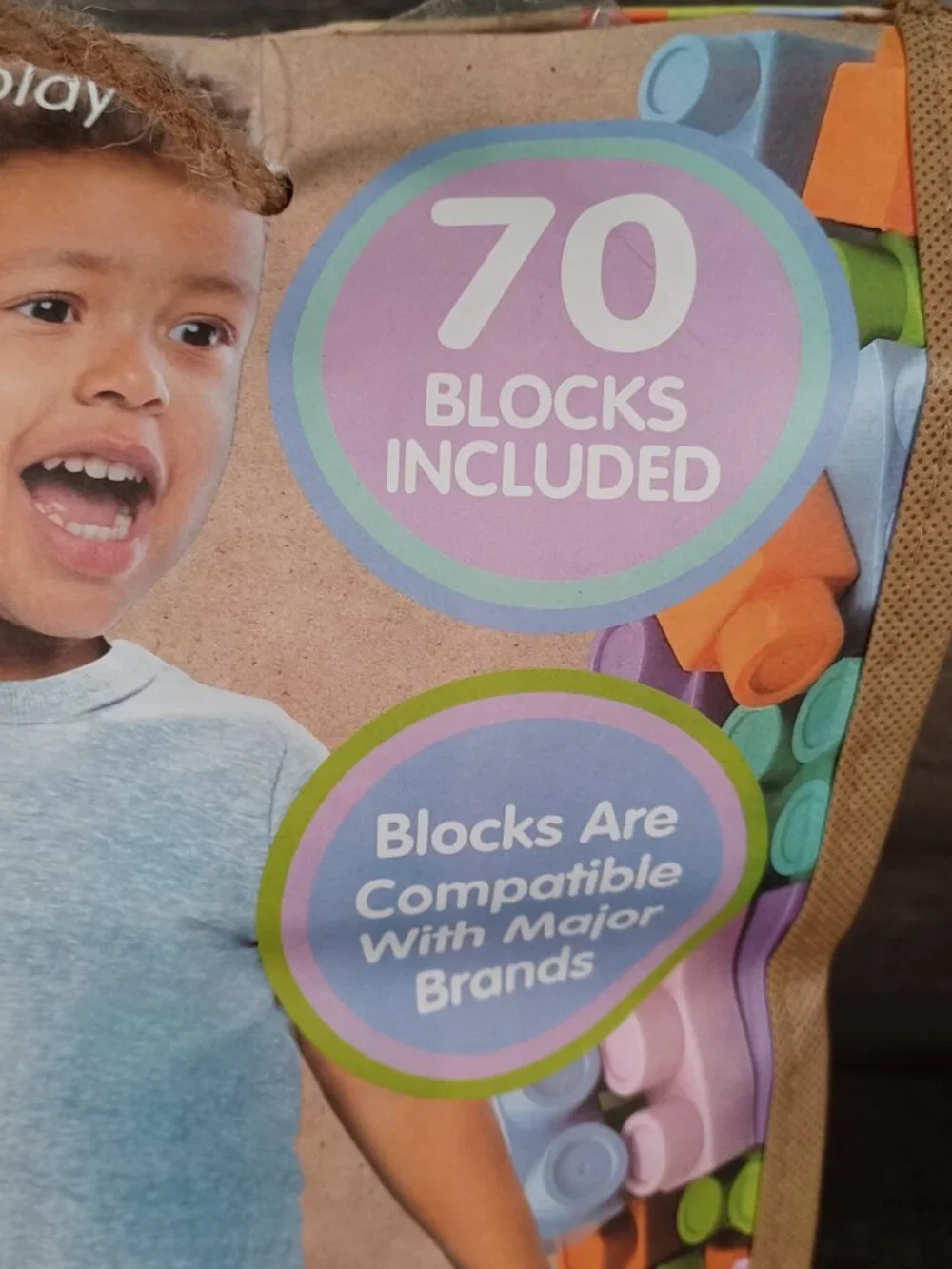 NIB Eco Wood Bag of 70 Construction Building Blocks Roo Crew